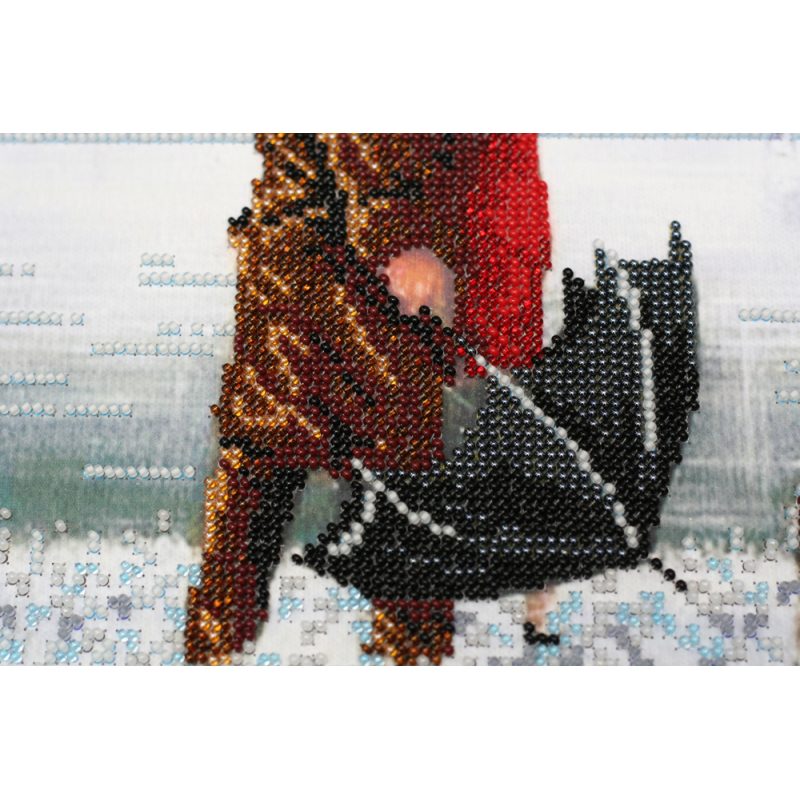 Bead Embroidery Kit on Art Canvas "Foul weather"
