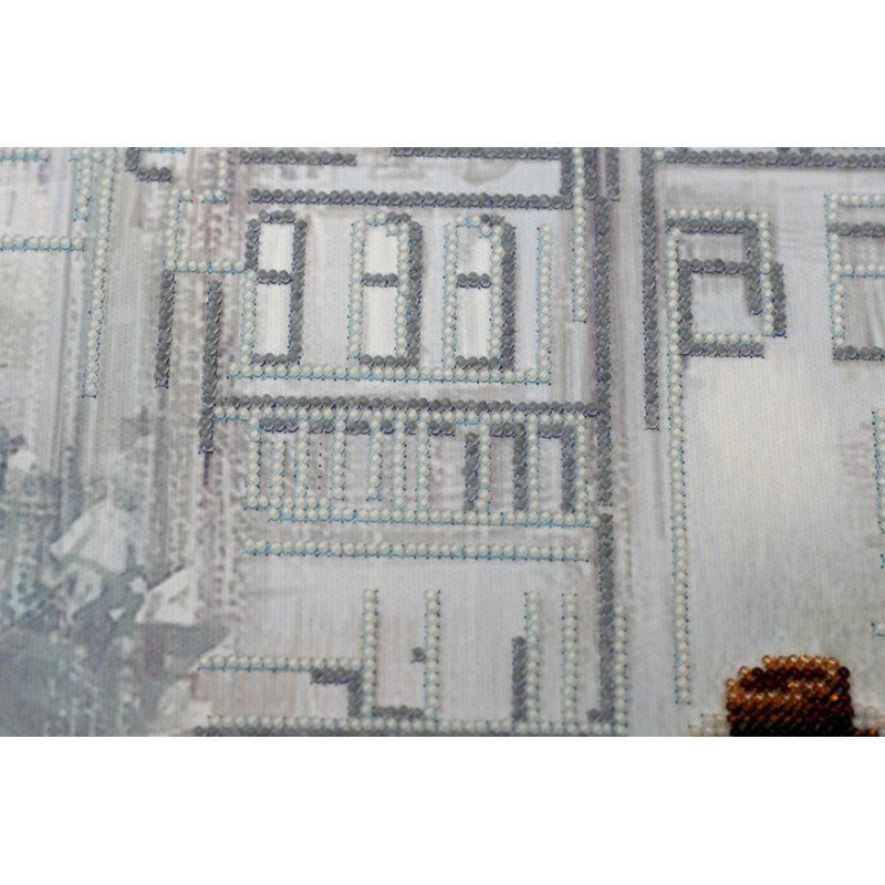 Bead Embroidery Kit on Art Canvas "Foul weather"