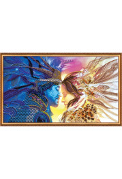 Bead Embroidery Kit on Art Canvas "Two together"