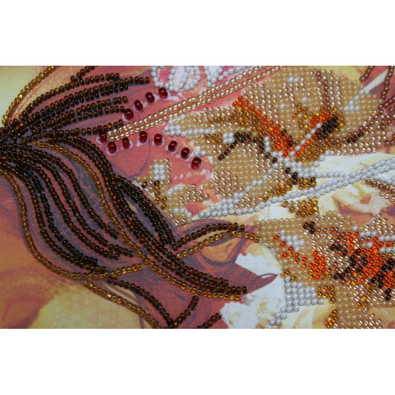 Bead Embroidery Kit on Art Canvas "Two together"