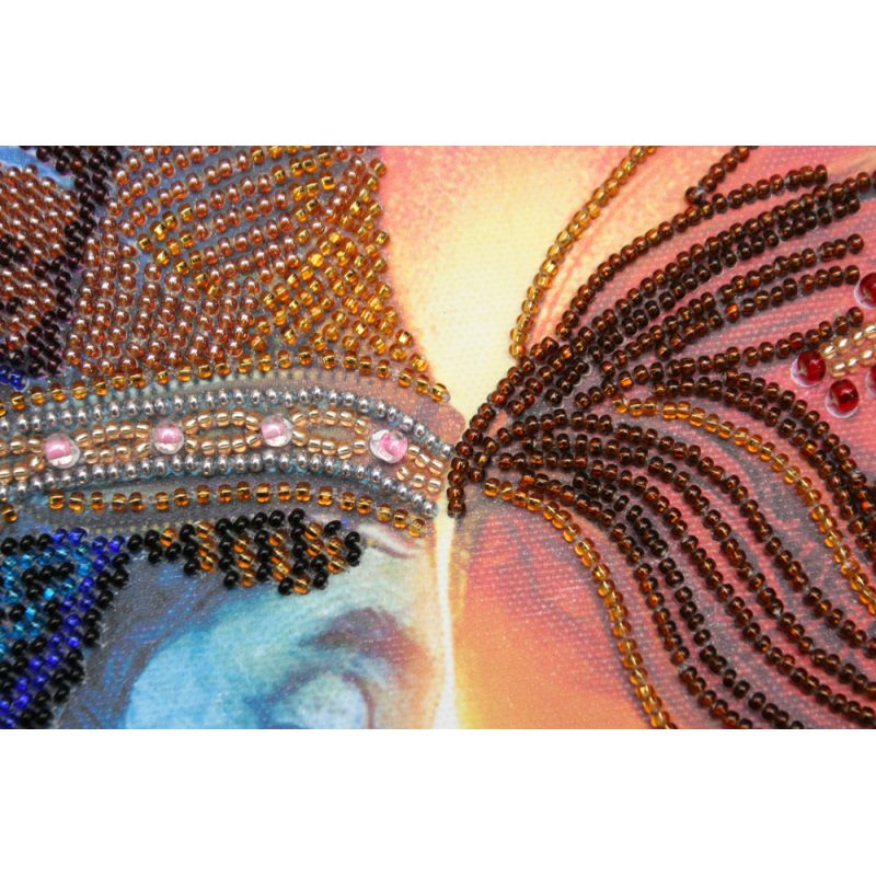 Bead Embroidery Kit on Art Canvas "Two together"