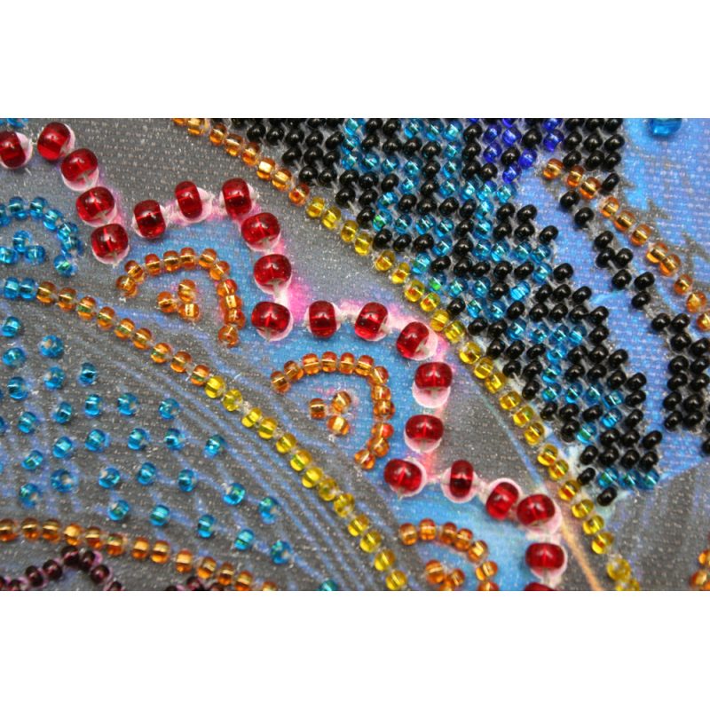 Bead Embroidery Kit on Art Canvas "Two together"