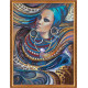 Bead Embroidery Kit on Art Canvas "Colors of Africa"