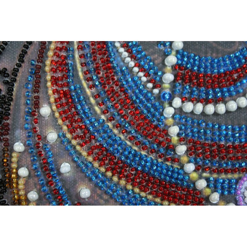 Bead Embroidery Kit on Art Canvas "Colors of Africa"