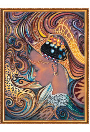 Bead Embroidery Kit on Art Canvas "Africa daughter"