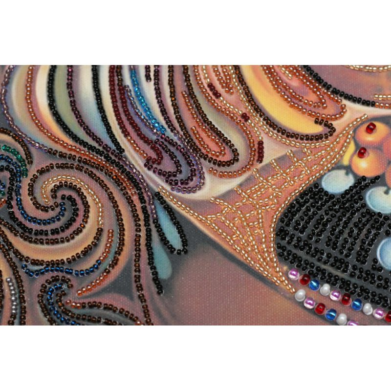 Bead Embroidery Kit on Art Canvas "Africa daughter"