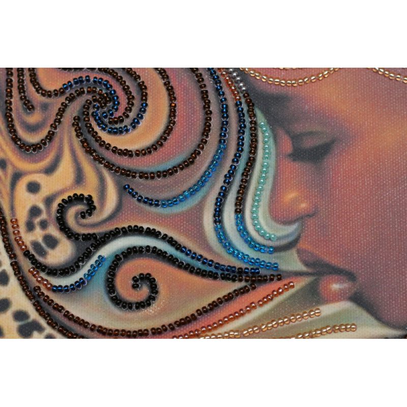 Bead Embroidery Kit on Art Canvas "Africa daughter"