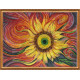 Bead Embroidery Kit on Art Canvas "Sunny pulse"