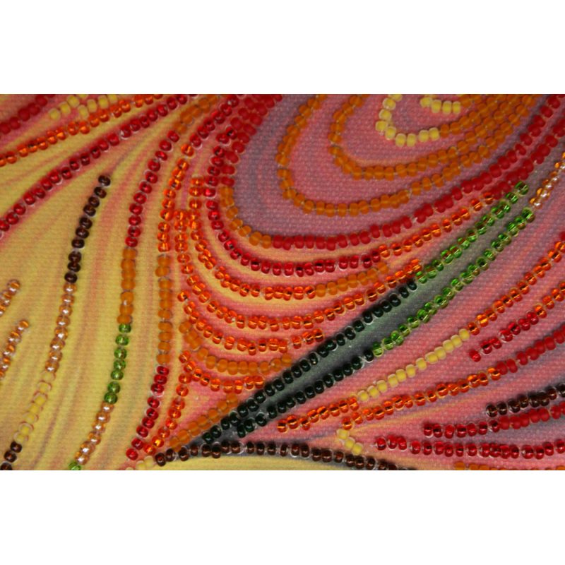 Bead Embroidery Kit on Art Canvas "Sunny pulse"