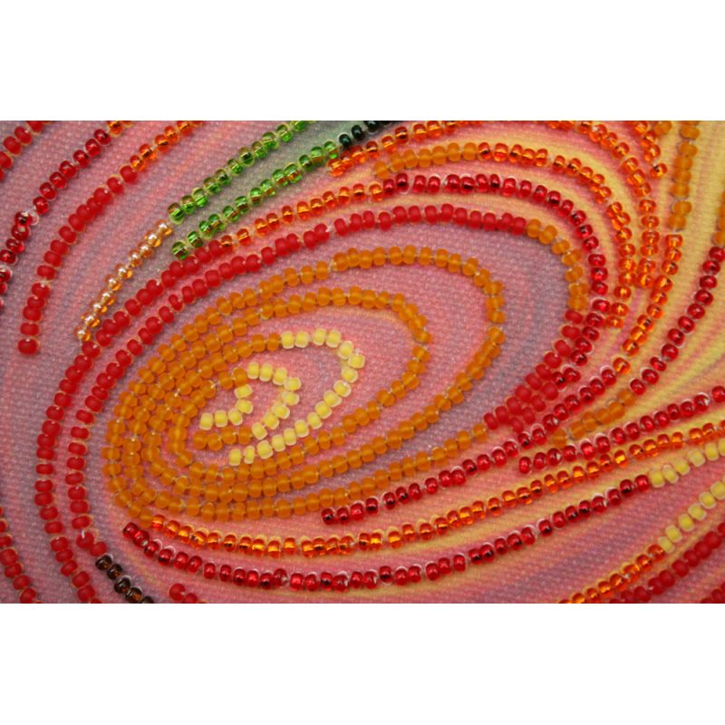 Bead Embroidery Kit on Art Canvas "Sunny pulse"