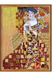Bead Embroidery Kit on Art Canvas "Golden Adel"