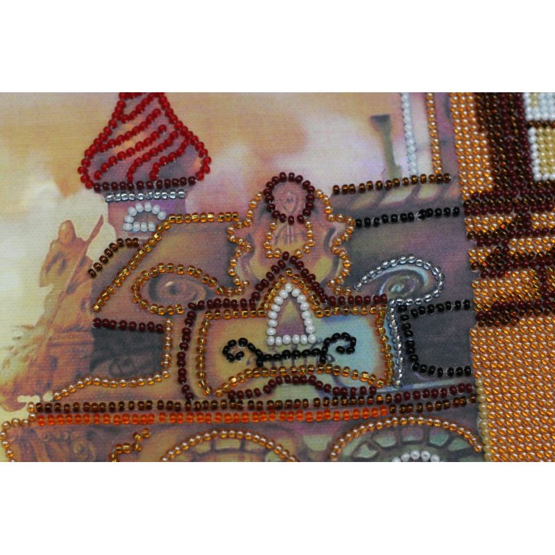 Bead Embroidery Kit on Art Canvas "Old town"