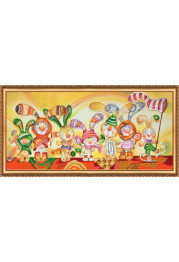 Bead Embroidery Kit on Art Canvas "Christmas carol"
