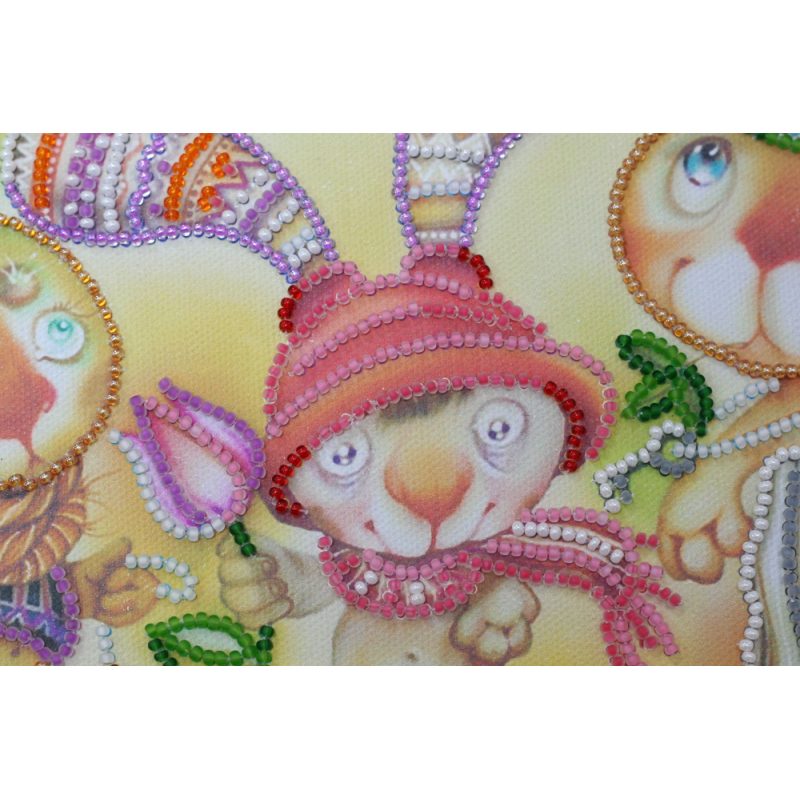 Bead Embroidery Kit on Art Canvas "Christmas carol"