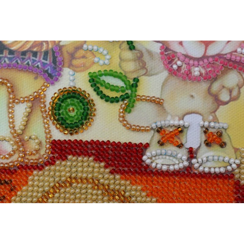 Bead Embroidery Kit on Art Canvas "Christmas carol"