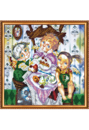 Bead Embroidery Kit on Art Canvas "Christmas Party"
