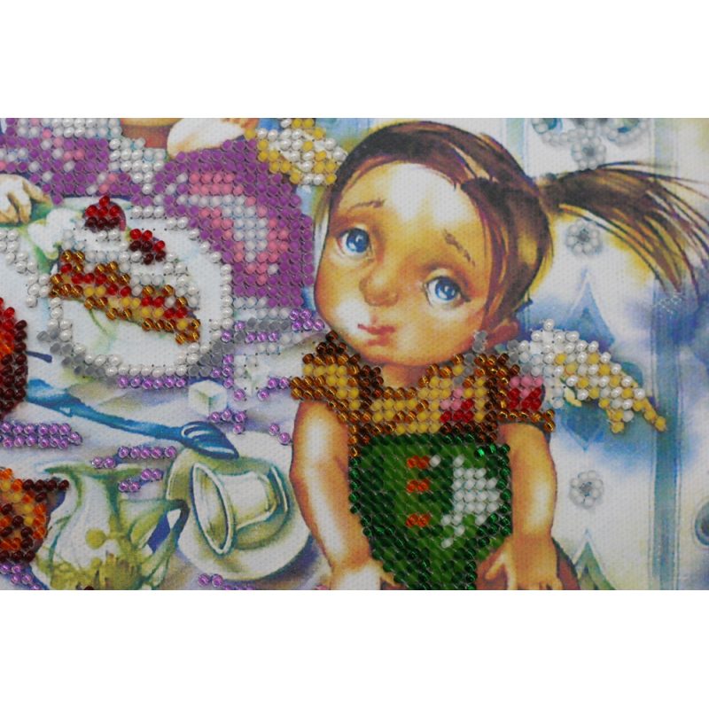 Bead Embroidery Kit on Art Canvas "Christmas Party"