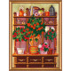 Bead Embroidery Kit on Art Canvas "Dinner room buffet"