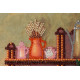 Bead Embroidery Kit on Art Canvas "Dinner room buffet"