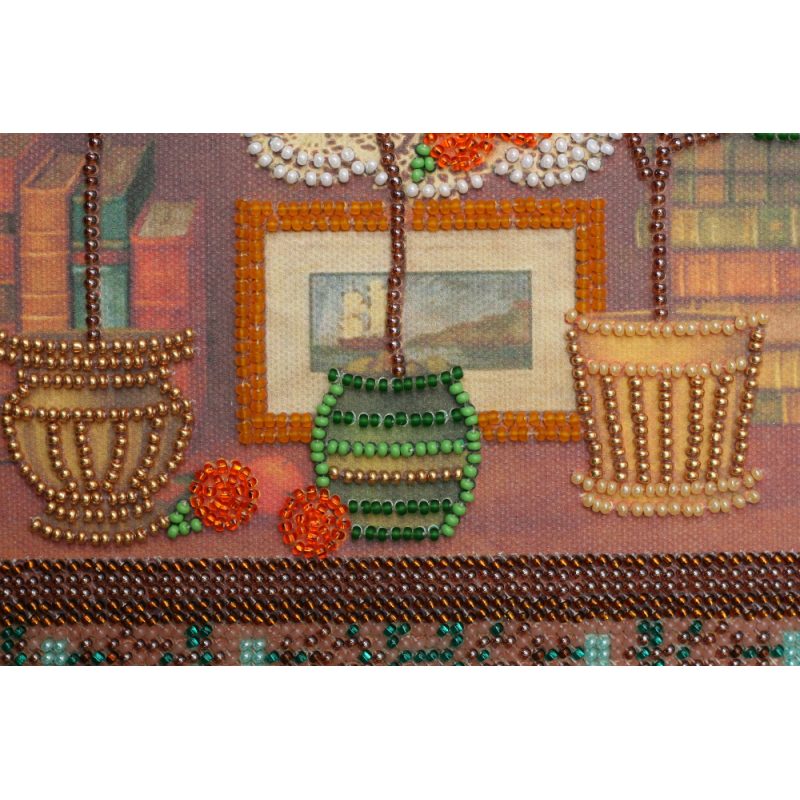 Bead Embroidery Kit on Art Canvas "Salon buffet"