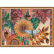 Bead Embroidery Kit on Art Canvas "Leaf fall"