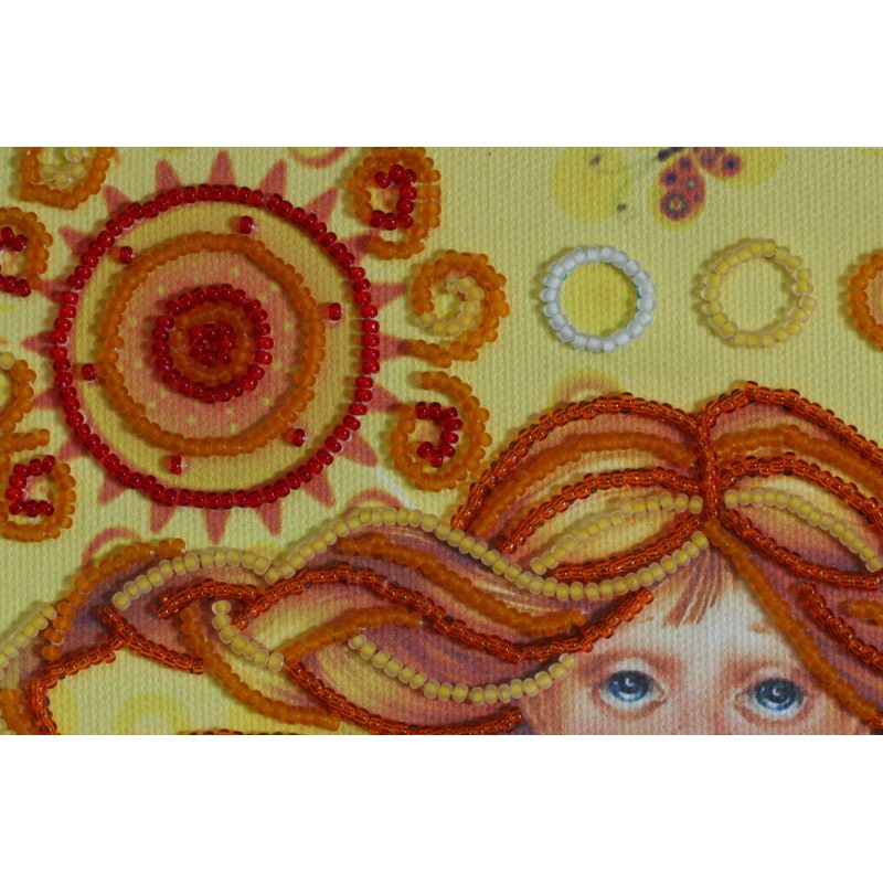Bead Embroidery Kit on Art Canvas "Good Morning!"