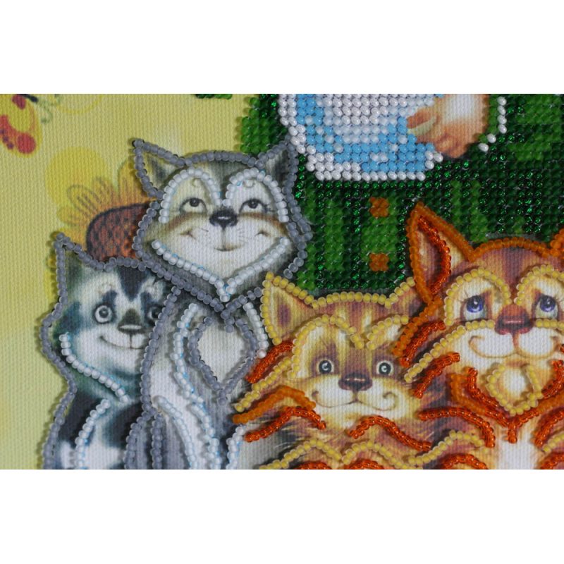 Bead Embroidery Kit on Art Canvas "Good Morning!"