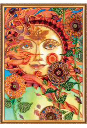 Bead Embroidery Kit on Art Canvas "Sunny Windly"