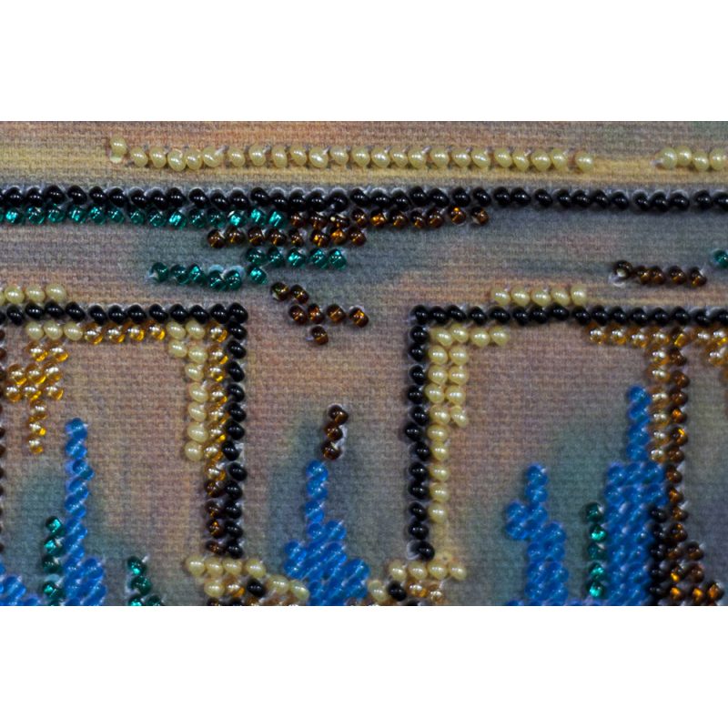 Bead Embroidery Kit on Art Canvas "Azalea"