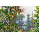 Bead Embroidery Kit on Art Canvas "Mountain morning"