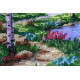 Bead Embroidery Kit on Art Canvas "Mountain morning"
