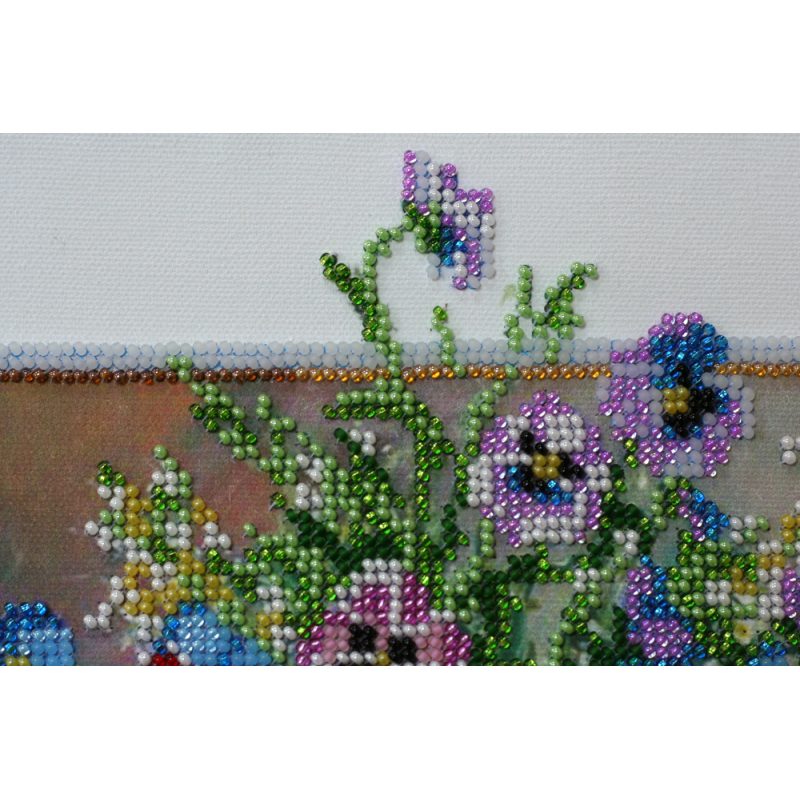 Bead Embroidery Kit on Art Canvas "Summer aroma-1"
