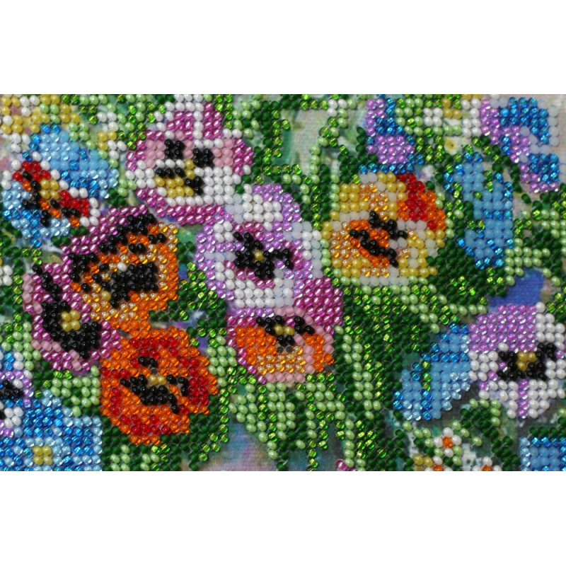 Bead Embroidery Kit on Art Canvas "Summer aroma-1"