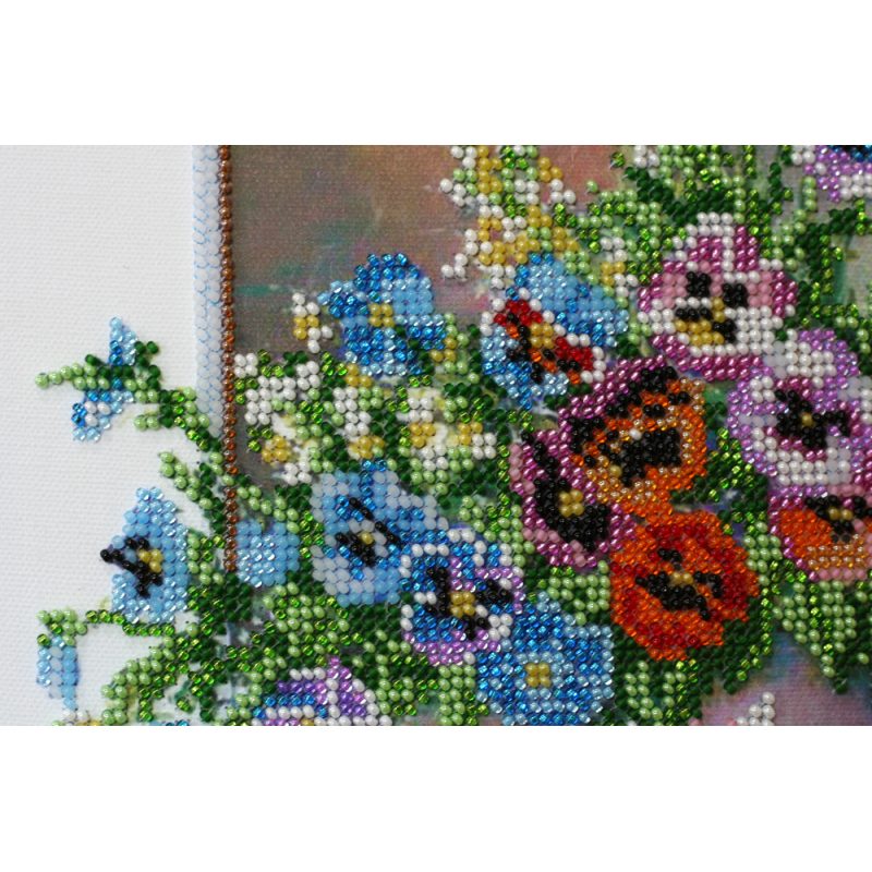 Bead Embroidery Kit on Art Canvas "Summer aroma-1"