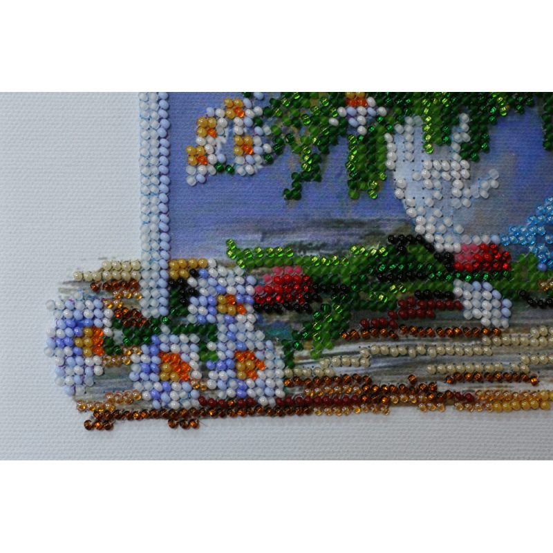 Bead Embroidery Kit on Art Canvas "Summer aroma-3"