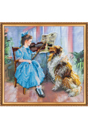 Bead Embroidery Kit on Art Canvas "Small concert"
