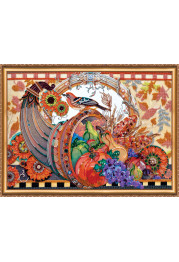 Bead Embroidery Kit on Art Canvas "Cornucopia"