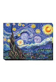 Bead Embroidery Kit on Art Canvas "Starlight night"