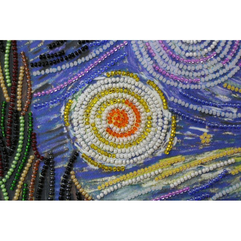 Bead Embroidery Kit on Art Canvas "Starlight night"