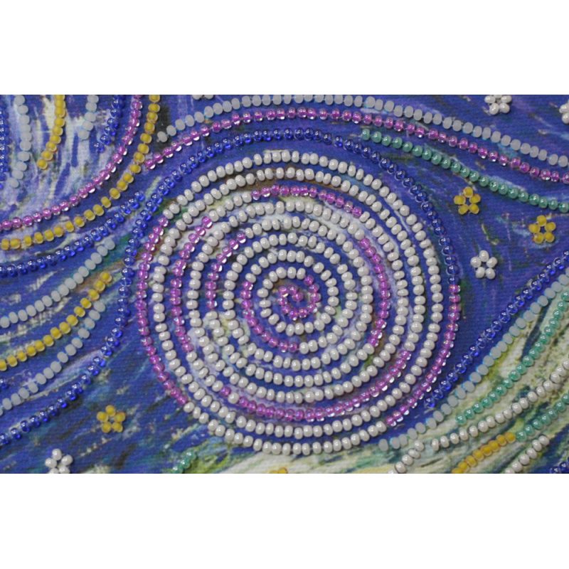 Bead Embroidery Kit on Art Canvas "Starlight night"