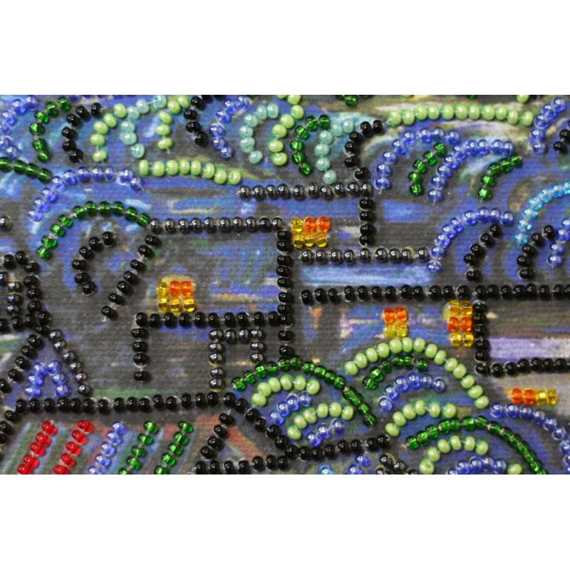 Bead Embroidery Kit on Art Canvas "Starlight night"