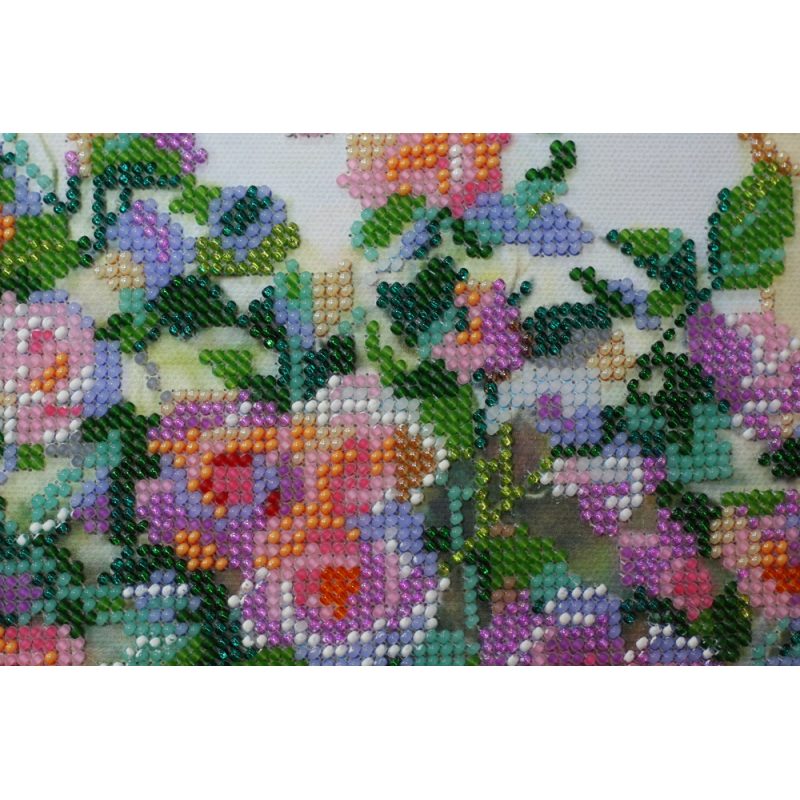 Bead Embroidery Kit on Art Canvas "Sweet life"