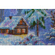 Bead Embroidery Kit on Art Canvas "Winter morning"