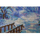 Bead Embroidery Kit on Art Canvas "Winter morning"
