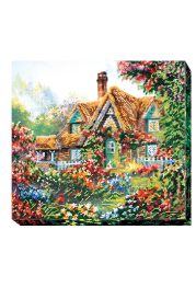 Bead Embroidery Kit on Art Canvas "Home Sweet Home"