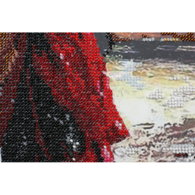Bead Embroidery Kit on Art Canvas "Love story – 2"