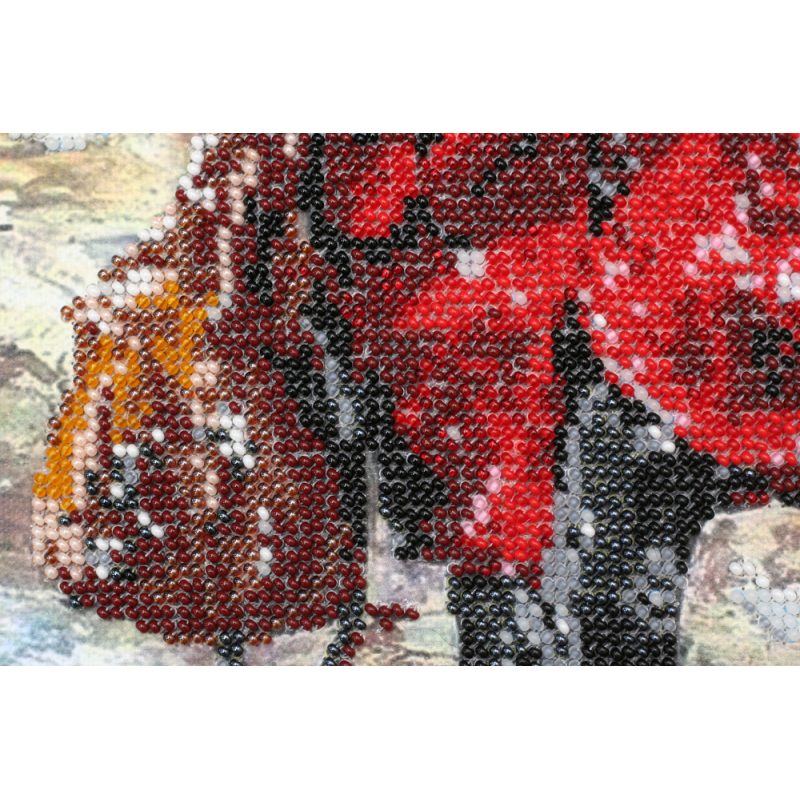 Bead Embroidery Kit on Art Canvas "Love story – 3"
