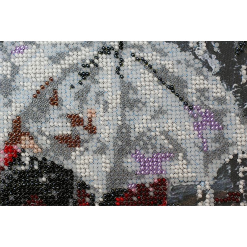 Bead Embroidery Kit on Art Canvas "Love story – 3"