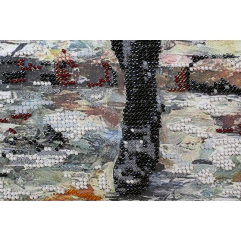 Bead Embroidery Kit on Art Canvas "Love story – 3"