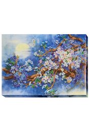 Bead Embroidery Kit on Art Canvas "Blossom"